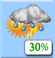Monday: Chance Light Rain then Mostly Sunny